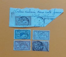 Lot anciens timbres d'occasion  L'Escarène