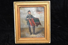 Antique oil canvas for sale  Staten Island
