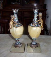Paire vases cloisonné d'occasion  Céret