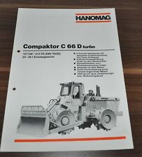 1985 1987 Kompaktor Hanomag C66D Kompaktor Brochure Broszura, używany na sprzedaż  PL