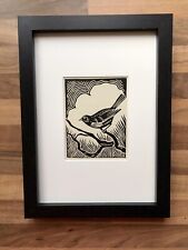 Dunnock framed woodcut for sale  ENFIELD