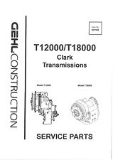 Transmissão Gehl Clark modelo T12000 T18000 peças manual T 12000 18000 comprar usado  Enviando para Brazil