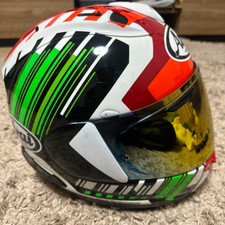 Casco Arai Cara Completa Rojo Verde Talla L Motocicleta Carreras Equipo de Protección segunda mano  Embacar hacia Mexico