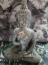 Silver seated buddha for sale  BOURNEMOUTH