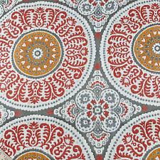 Tecido para estofamento de tapeçaria jacquard medalhão cinza laranja 0,8 jardas mandala comprar usado  Enviando para Brazil