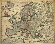 MP50 Vintage 1700 Histórico Antigo Mapa da Europa Cartaz Reimpressão A1/A2/A3 comprar usado  Enviando para Brazil
