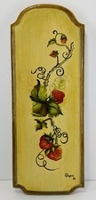 Wooden strawberry artwork for sale  Elgin