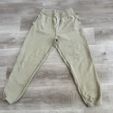 Calça de moletom New Balance Core lazer atlética cáqui bege feita nos EUA média comprar usado  Enviando para Brazil