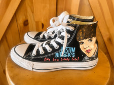 Converse all-star, high tops, preto Justin Bieber, feminino tamanho 5.5 Novo sem etiquetas comprar usado  Enviando para Brazil