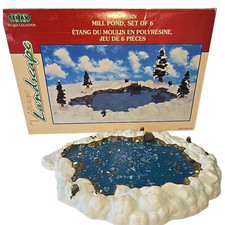 🚨LEMAX Village Landscape "MILL POND" Lago e neve artificial e acabamento decorativo comprar usado  Enviando para Brazil