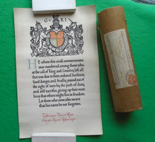Ww1 memorial scroll for sale Ww1 memorial scroll for sale  BOSTON