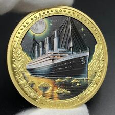 Moeda Titanic colecionáveis 1912 RMS medalha de viagem patrimônio mundial moeda desafio comprar usado  Enviando para Brazil