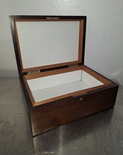 Usado, Charuto umidificador antigo de mogno, forro de vidro leitoso madeira burl monograma T.M.S. comprar usado  Enviando para Brazil