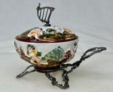 Harpa miniatura suporte prata sal aberto Capodimonte 800 - 95473 comprar usado  Enviando para Brazil