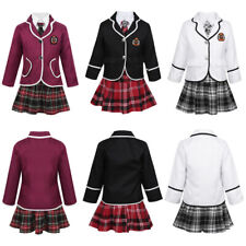 Casaco fantasia uniforme escolar estilo britânico infantil meninas + camisa gravata mini conjuntos de saia comprar usado  Enviando para Brazil