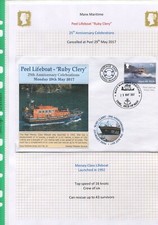 Usado, Isle of Man 2017 Manx Maritime Series capa nº 17, barco salva-vidas descascar 'Ruby Clery' comprar usado  Enviando para Brazil