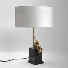 Pied de lampe panthère métal vintage lamp base design années 70' comprar usado  Enviando para Brazil