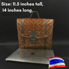 Bolsas de bambu feitas à mão notebook computador vime ombro verão madeira feminino homem comprar usado  Enviando para Brazil