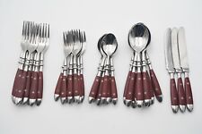 Faca, colher, garfo de talheres de aço inoxidável vermelho Chefs Bistro *ESCOLHA*, usado comprar usado  Enviando para Brazil
