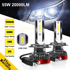 Coppia 55W 20000LM H7 Auto LED Faro Lampada Lampadina Mini Xenon Bianco 6000K, usado comprar usado  Enviando para Brazil