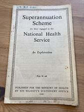Folheto de explicação 1948 NHS Superannuation Scheme  comprar usado  Enviando para Brazil