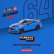 Carro miniatura Ford Mustang Shelby GT350R azul metálico escala 1/64, usado comprar usado  Enviando para Brazil