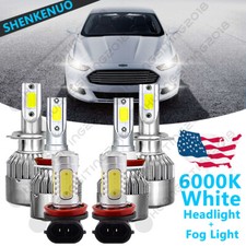 Para 2006-2015 Ford Fusion - 6x farol de xenônio branco LED feixe alto baixo + lâmpadas de neblina comprar usado  Enviando para Brazil