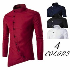 Nova Blusa Masculina de Luxo Moda Manga Longa Formal Slim Fit Casual Camiseta Tops comprar usado  Enviando para Brazil
