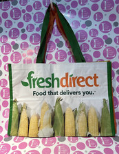FRESH DIRECT Eco Friendly Bolsa Tote de Supermercado Reutilizável Supermercado "CORN" comprar usado  Enviando para Brazil