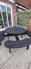 Wooden round picnic for sale  LUTON