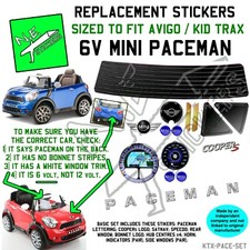 Adesivos de substituição PARA CABER crianças 6V MINI Cooper S PACEMAN passeio de carro de brinquedo elétrico comprar usado  Enviando para Brazil