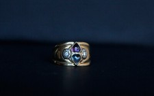 Anello oro gemme usato  Milano