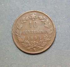 Centesimi 1894 segno usato  Grugliasco
