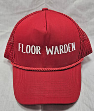 Boné chapéu vermelho Floor Warden malha traseira caminhoneiro comprar usado  Enviando para Brazil