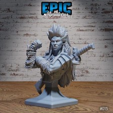 Orc Lady Fighter Bust / Green Skin Warrior Decoration / Collectible Monster / F, usado comprar usado  Enviando para Brazil