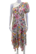 Vestido maxi ASTR feminino estampa floral manga curta um ombro rosa tamanho médio comprar usado  Enviando para Brazil