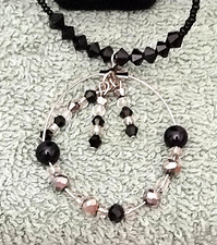 Collana perline nere usato  Torino