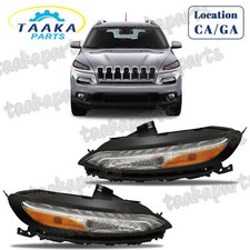 Farol com LED DRL/balastro para Jeep Cherokee 2014-2018 lâmpada de halogênio direita e esquerda comprar usado  Enviando para Brazil