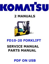 Usado, KOMATSU FD10-20 EMPILHADEIRA SERVIÇO PEÇAS OFICINA MANUAL PDF USB comprar usado  Enviando para Brazil