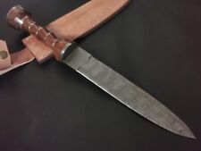 CUCHILLO DAGA DE ACERO DAMASCO HECHO A MANO 16" MANGO DE PALO DE ROSA CON FUNDA 3181 segunda mano  Embacar hacia Argentina