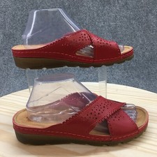 Sandálias Flexus Feminina 41 Crisscross Perfurada Slide Wedge Conforto Vermelho Slip On, usado comprar usado  Enviando para Brazil