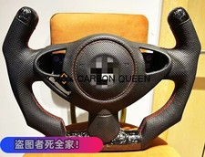 Volante de fibra de carbono real para Nissan 370Z Z34 com tampa de acabamento comprar usado  Enviando para Brazil