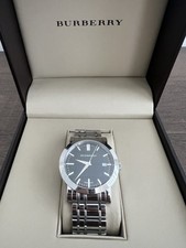 Burberry relógio masculino BU1364 mostrador preto aço inoxidável com caixa e papéis comprar usado  Enviando para Brazil