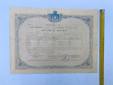 DIPLOMA DI MATURITA' SCUOLA ELEMENTARE PROVINCIA DI BASILICATA MIGLIONICO 1913 comprar usado  Enviando para Brazil