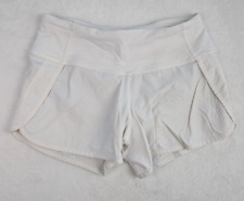 Shorts feminino Lululemon Run Times elástico 2 vias tamanho 2 branco desempenho atlético, usado comprar usado  Enviando para Brazil