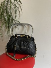 MARC JACOBS Outono/Inverno 2005 BOLSA GRANDE ACOLCHOADA DE COURO PRETO F05 610 comprar usado  Enviando para Brazil
