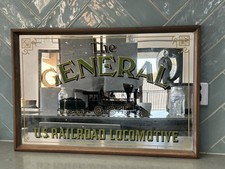 The General U.S Railroad Locomotive Train espelho estrutura de madeira vintage. comprar usado  Enviando para Brazil