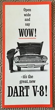 Folheto de vendas de carros DODGE DART 237 V8 EUA c1964, usado comprar usado  Enviando para Brazil