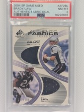 2004 SP Jogo Usado Dual Jersey Ty Law & Tom Brady /100 Patriots PSA 8 comprar usado  Enviando para Brazil