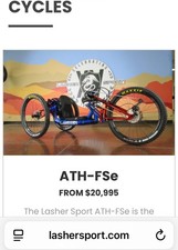 Lasher handcycle full for sale Lasher handcycle full for sale  Yorba Linda